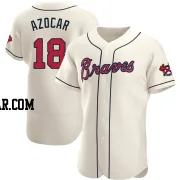 Jose Azocar Men's Atlanta Braves Cream Authentic Alternate Jersey