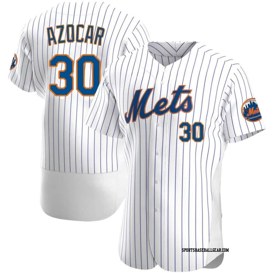 Jose Azocar Men's New York Mets White Authentic Home Jersey