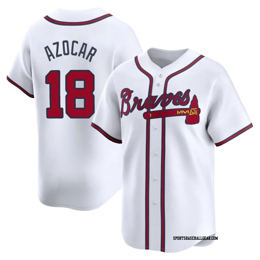 Jose Azocar Youth Atlanta Braves White Limited Home Jersey