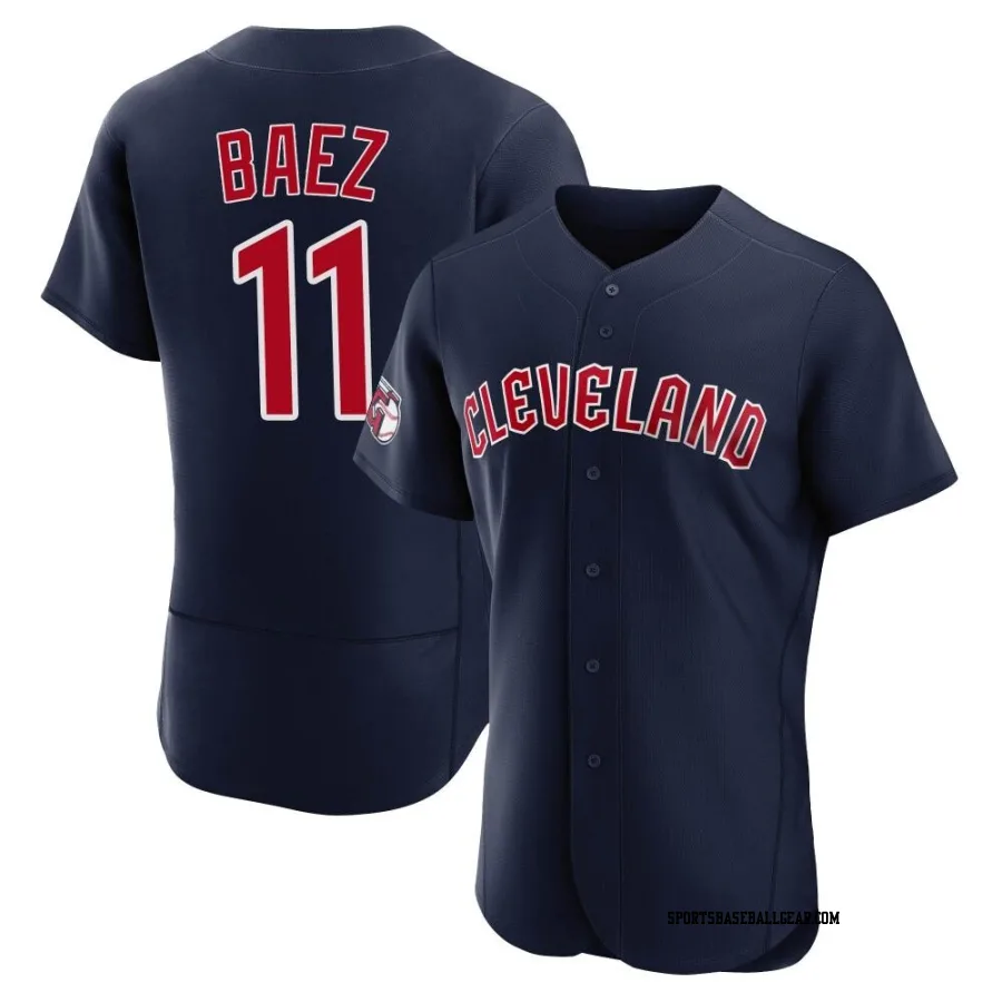 Jose Baez Men's Cleveland Guardians Navy Authentic Alternate Jersey