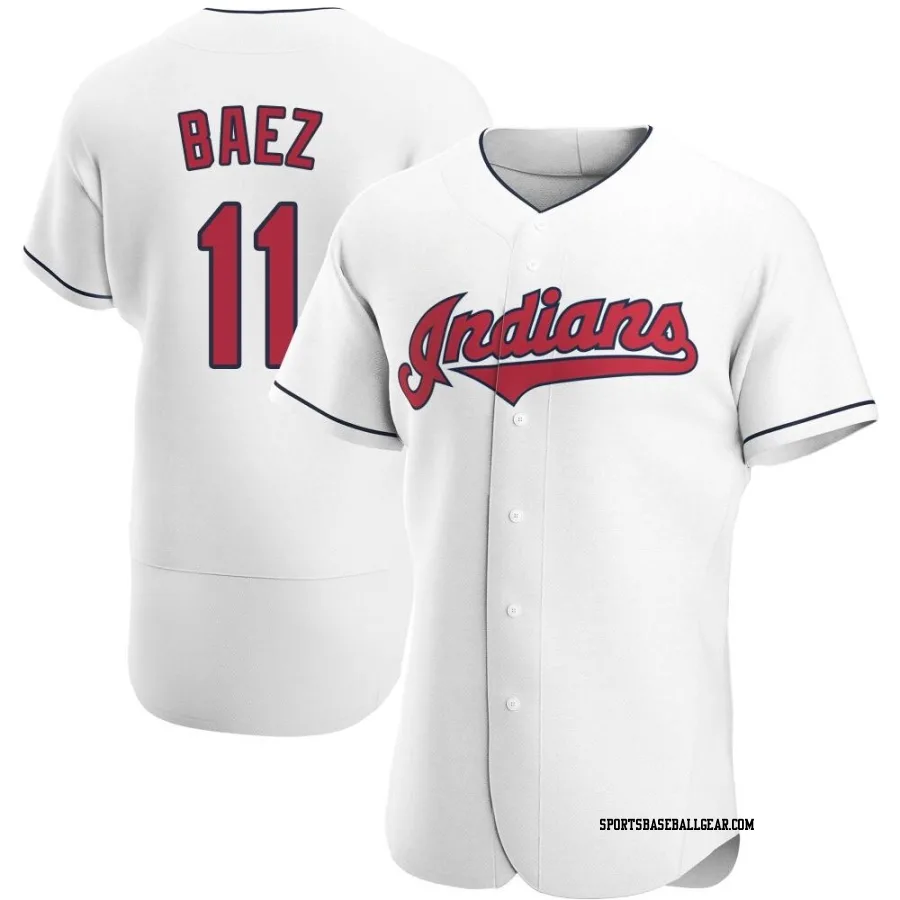 Jose Baez Men's Cleveland Guardians White Authentic Home Jersey
