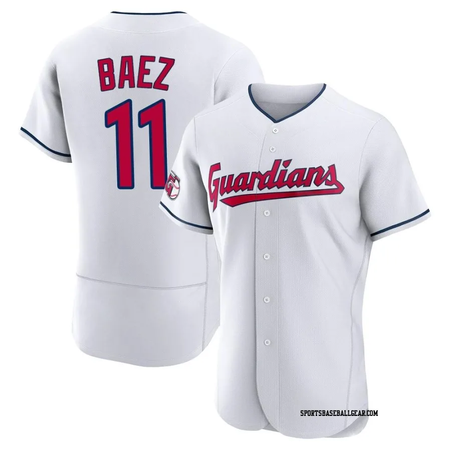 Jose Baez Men's Cleveland Guardians White Authentic Home Jersey