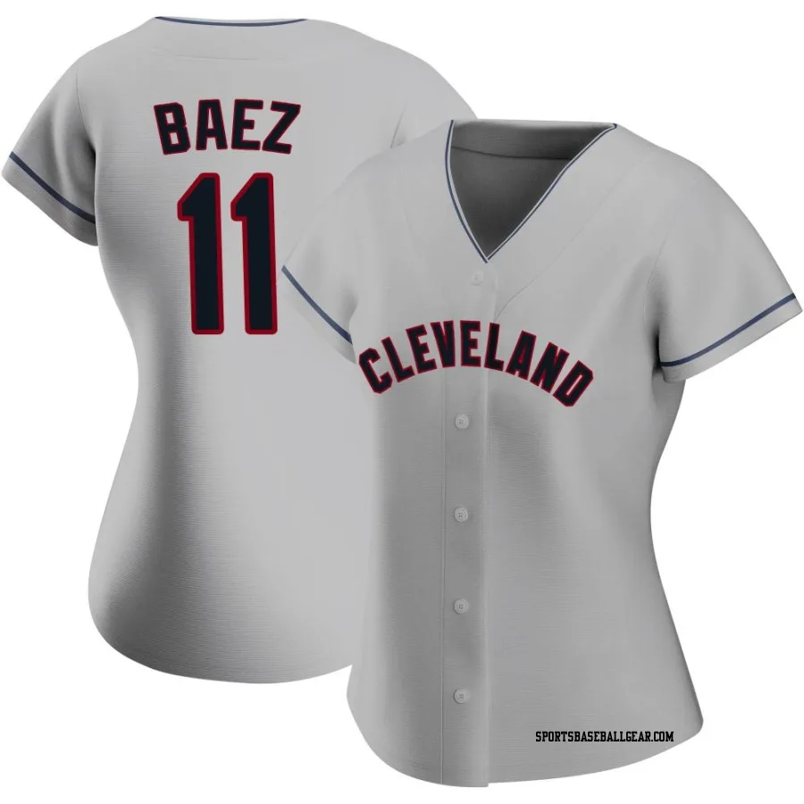 Jose Baez Women's Cleveland Guardians Gray Authentic Road Jersey