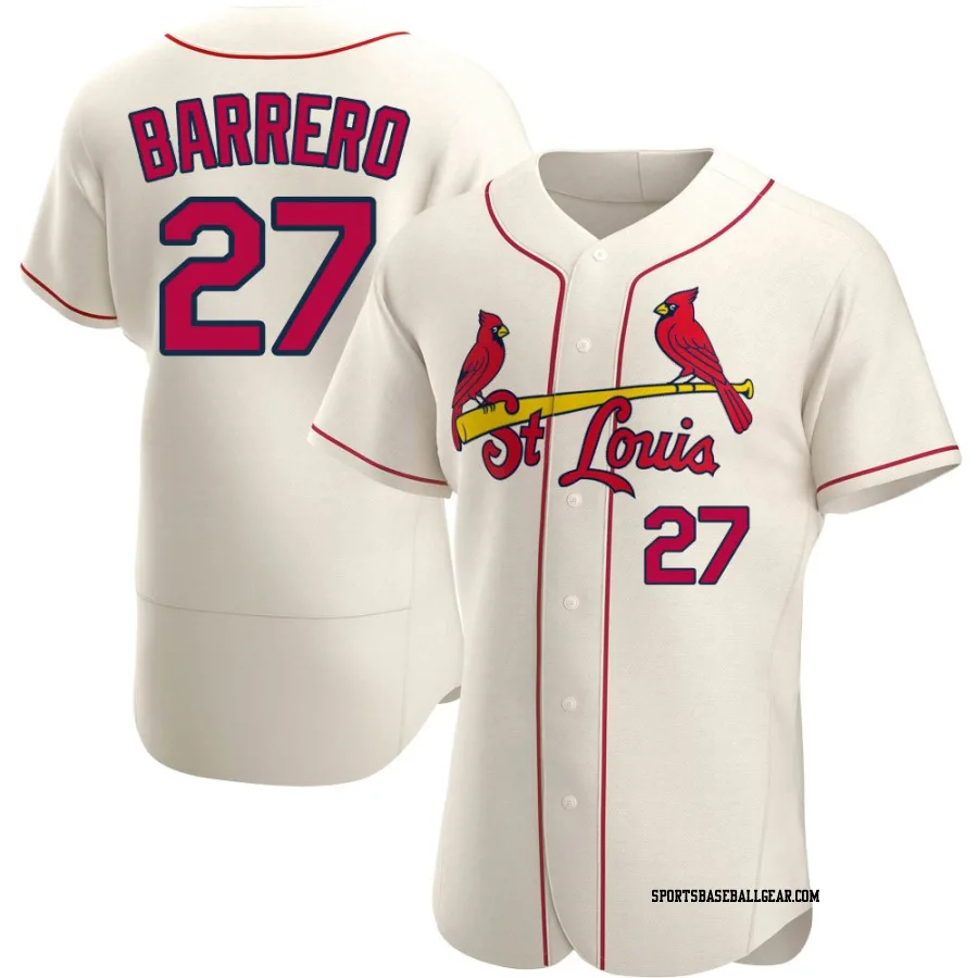 Jose Barrero Men's St. Louis Cardinals Cream Authentic Alternate Jersey