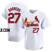 Jose Barrero Men's St. Louis Cardinals White Limited Home Jersey