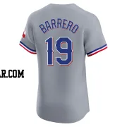Jose Barrero Men's Texas Rangers Gray Elite Road Jersey