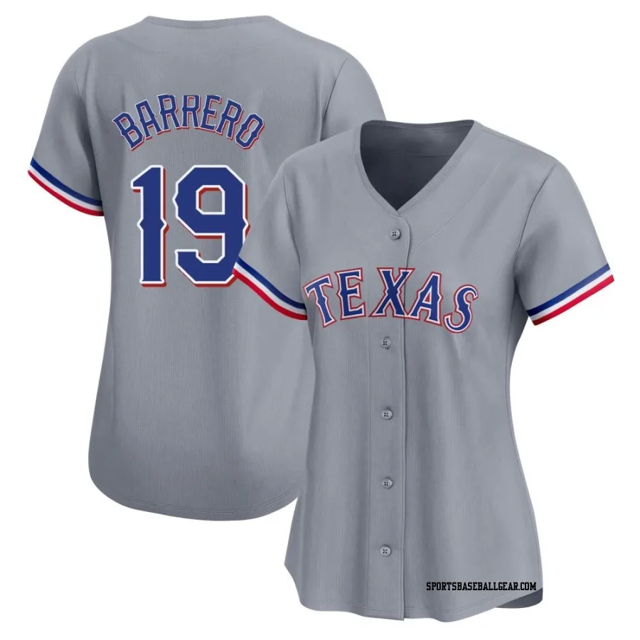 Jose Barrero Women's Texas Rangers Gray Limited Away Jersey