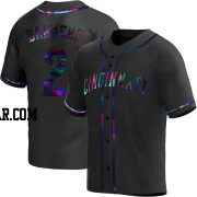 Jose Barrero Youth Cincinnati Reds Black Holographic Replica Alternate Jersey