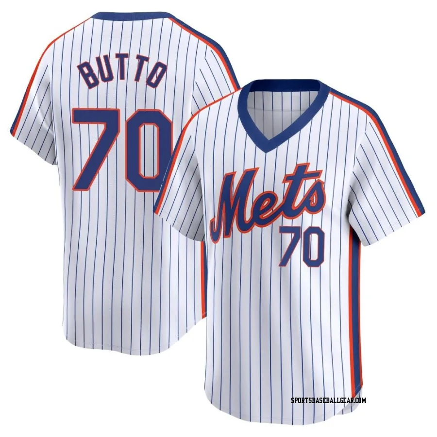 Jose Butto Youth New York Mets White Limited Cooperstown Collection Jersey