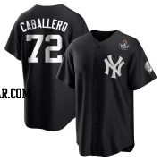 Jose Caballero Men's New York Yankees Black/White Replica 2024 World Series Jersey
