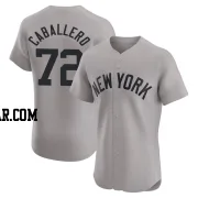 Jose Caballero Men's New York Yankees Gray Elite Road Jersey