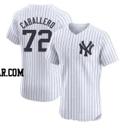 Jose Caballero Men's New York Yankees White Elite Home Jersey