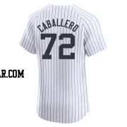 Jose Caballero Men's New York Yankees White Elite Home Jersey