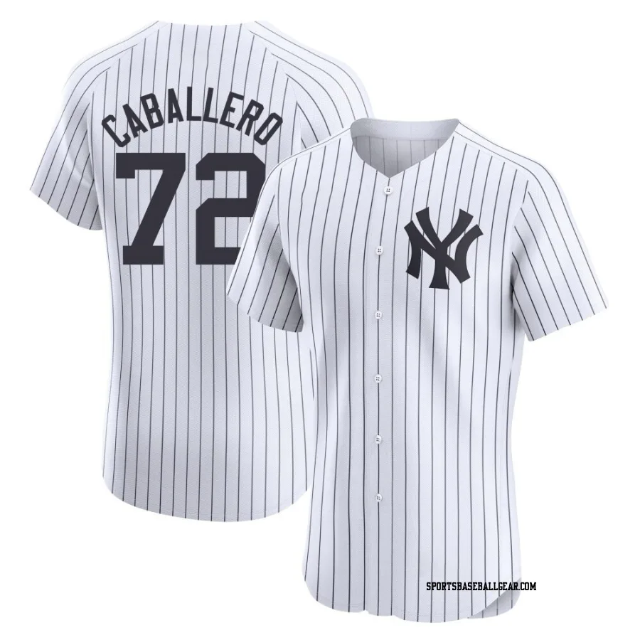 Jose Caballero Men's New York Yankees White Elite Home Jersey