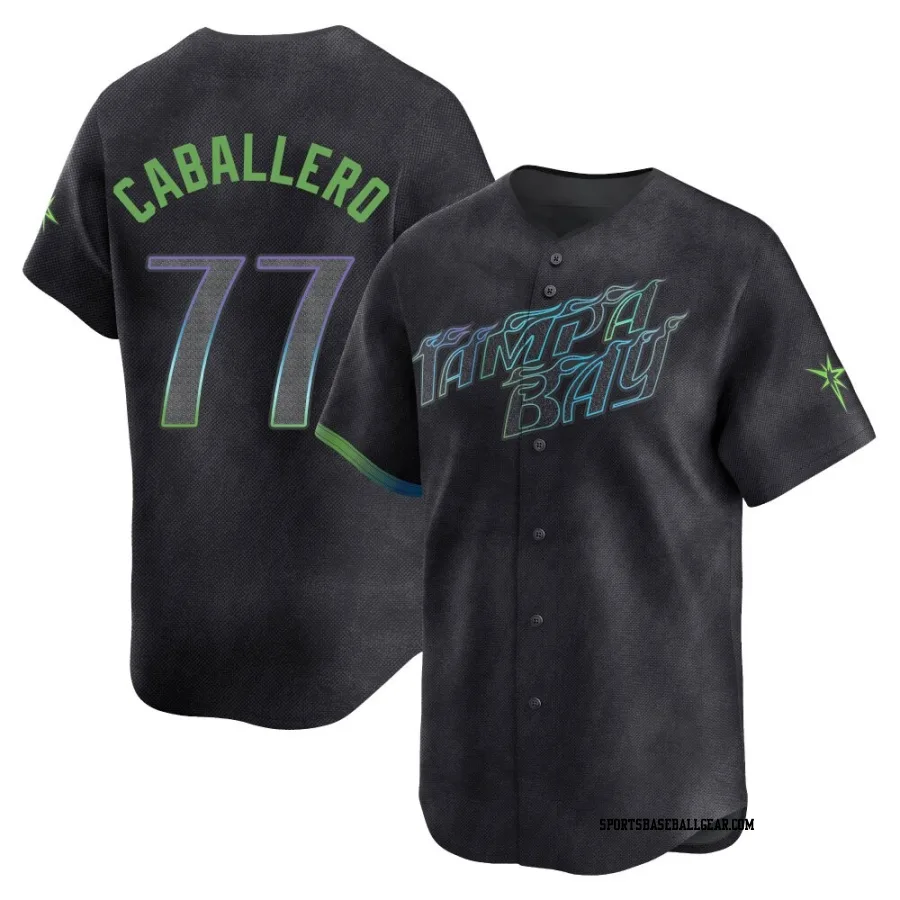 Jose Caballero Men's Tampa Bay Rays Charcoal Limited 2024 City Connect Jersey