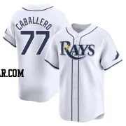 Jose Caballero Men's Tampa Bay Rays White Limited Home Jersey