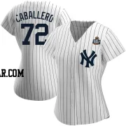 Jose Caballero Women's New York Yankees White Replica Home Name 2024 World Series Jersey