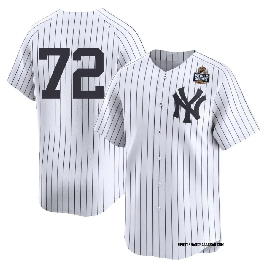 Jose Caballero Youth New York Yankees White Limited Yankee Home 2nd 2024 World Series Jersey