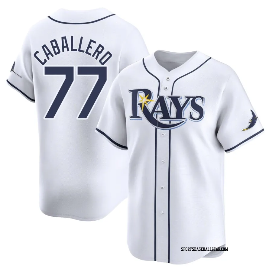 Jose Caballero Youth Tampa Bay Rays White Limited Home Jersey