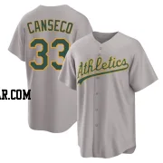 Jose Canseco Men's Oakland Athletics Gray Replica Away 2.0 Jersey
