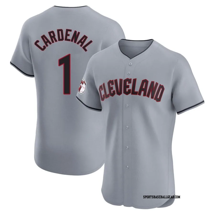 Jose Cardenal Men's Cleveland Guardians Gray Elite Road Jersey