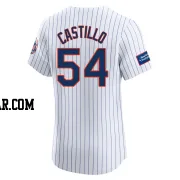 Jose Castillo Men's New York Mets White Elite Home Patch Jersey