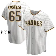 Jose Castillo Men's San Diego Padres White/Brown Replica Home Jersey