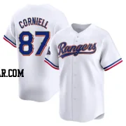 Jose Corniell Men's Texas Rangers Gold Limited White 2024 Collection Jersey