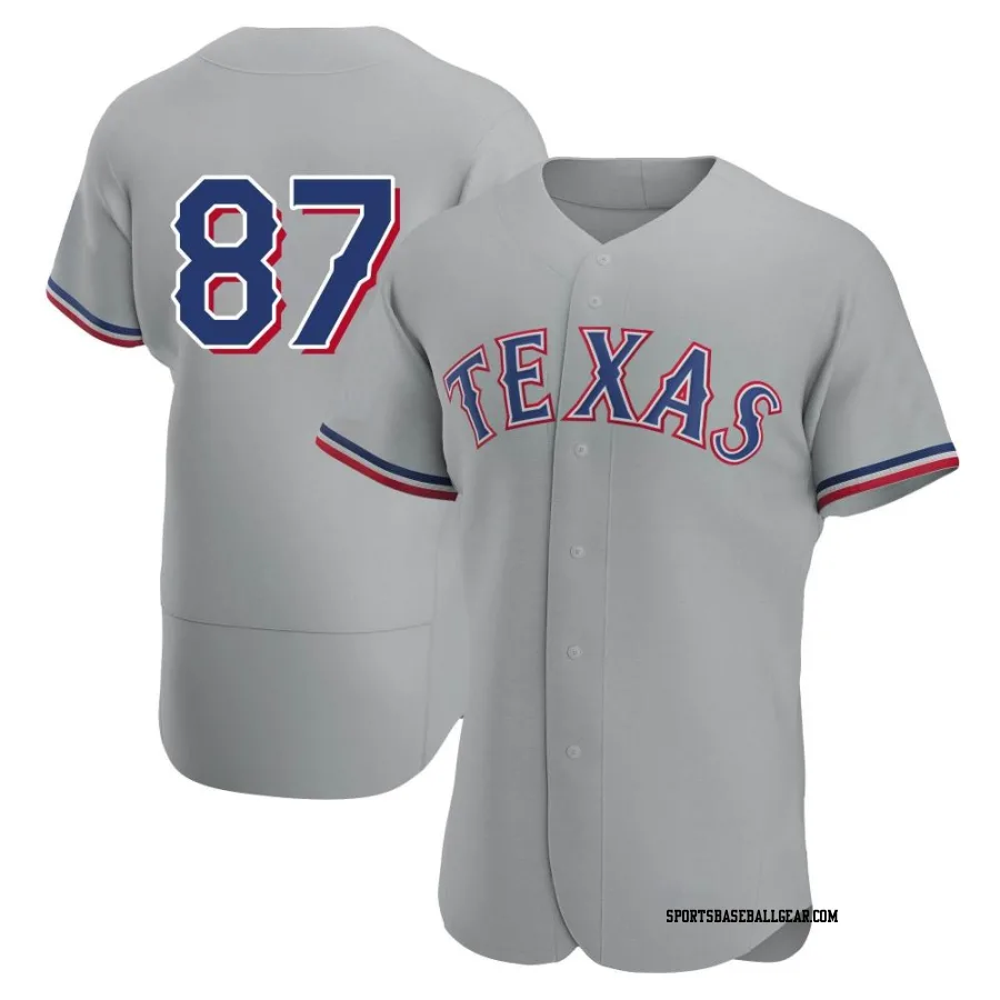 Jose Corniell Men's Texas Rangers Gray Authentic Road Jersey