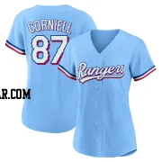 Jose Corniell Women's Texas Rangers Light Blue Replica Alternate Jersey