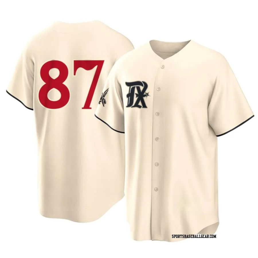 Jose Corniell Youth Texas Rangers Cream Replica 2023 City Connect Jersey