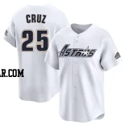 Jose Cruz Jr. Men's Houston Astros White Limited Throwback Cooperstown Collection Jersey