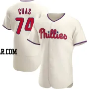 Jose Cuas Men's Philadelphia Phillies Cream Authentic Alternate Jersey