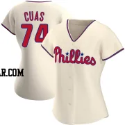 Jose Cuas Women's Philadelphia Phillies Cream Authentic Alternate Jersey