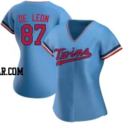 Jose De Leon Women's Minnesota Twins Light Blue Authentic Alternate Jersey