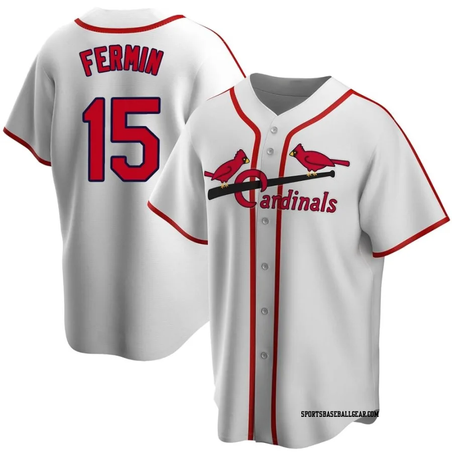 Jose Fermin Men's St. Louis Cardinals White Home Cooperstown Collection Jersey