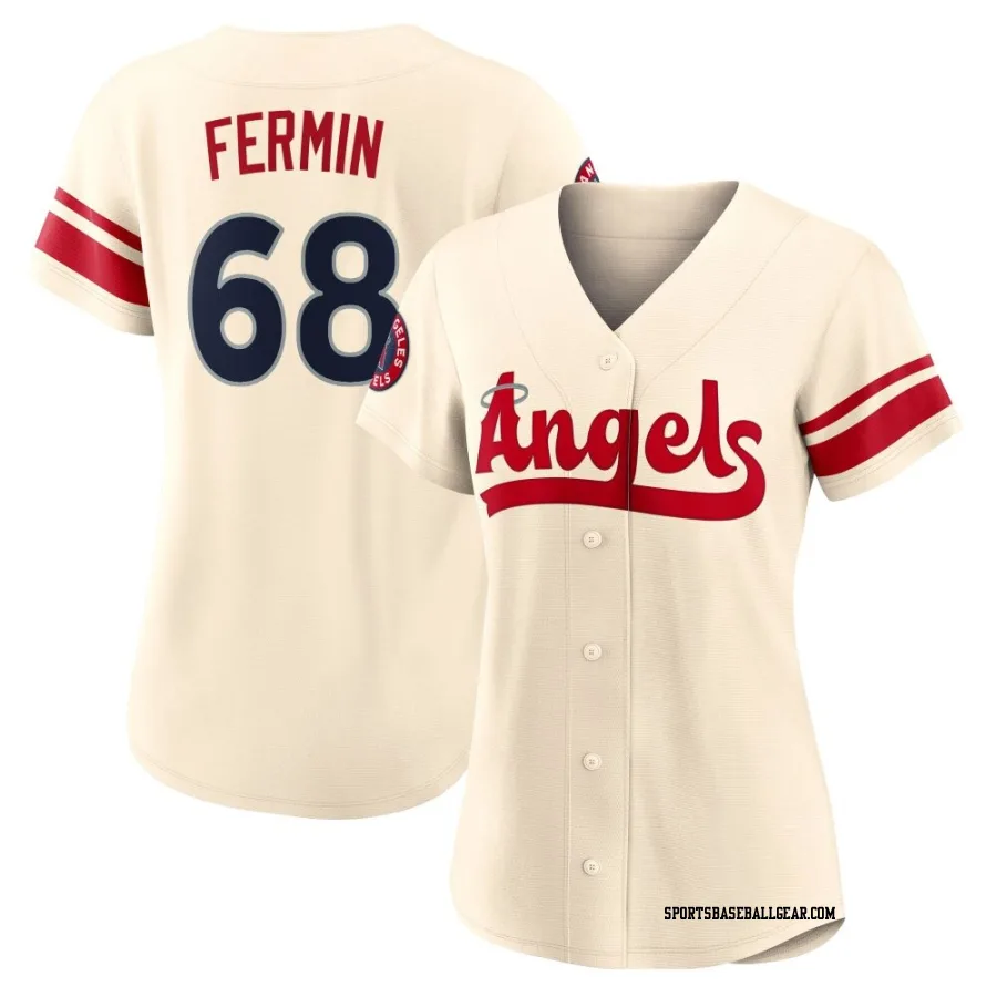 Jose Fermin Women's Los Angeles Angels Cream Replica 2022 City Connect Jersey