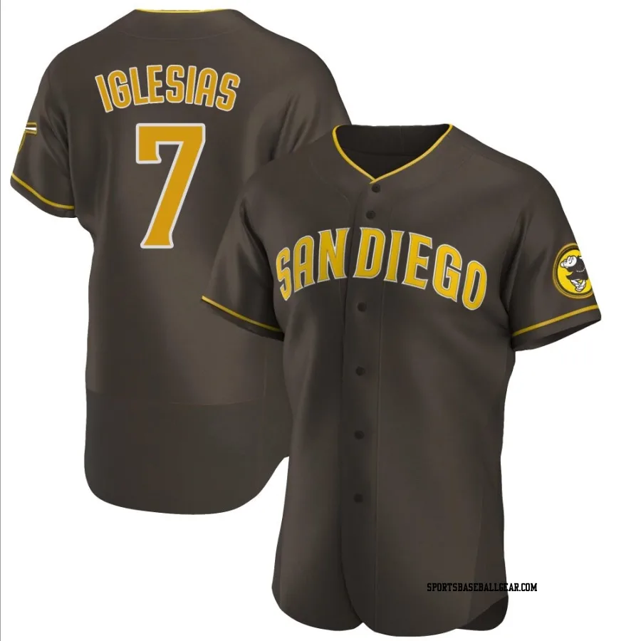 Jose Iglesias Men's San Diego Padres Brown Authentic Road Jersey