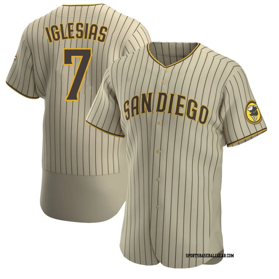 Jose Iglesias Men's San Diego Padres Tan/Brown Authentic Alternate Jersey