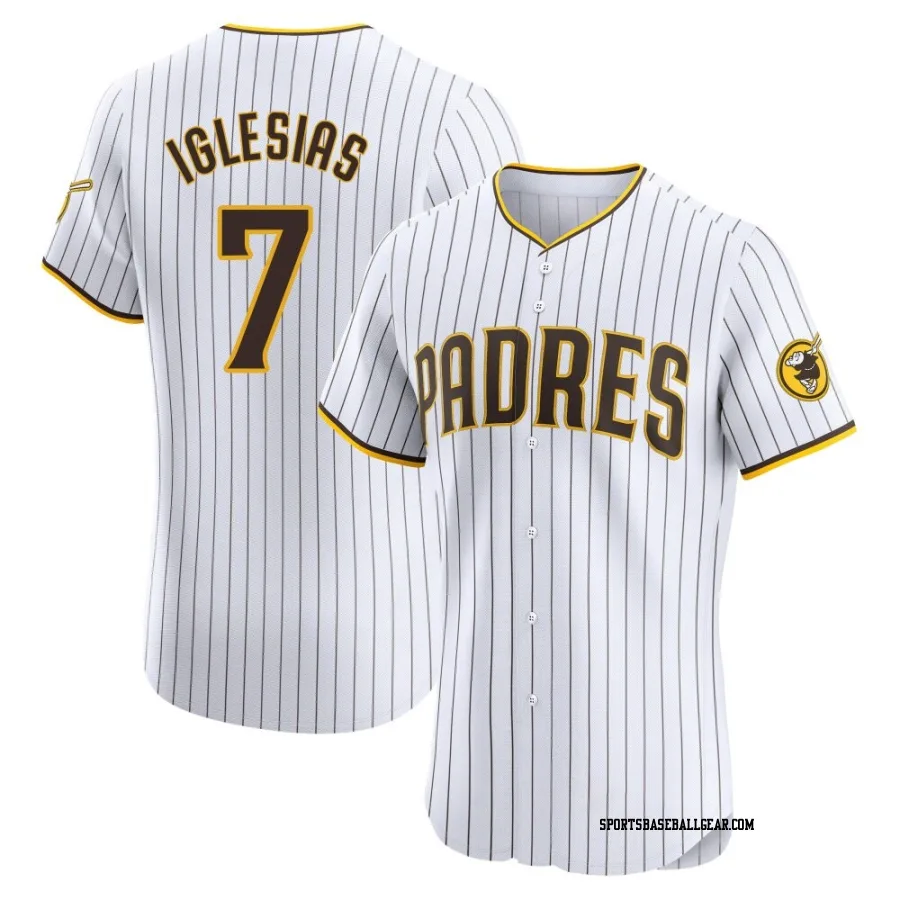Jose Iglesias Men's San Diego Padres White Elite Home Jersey