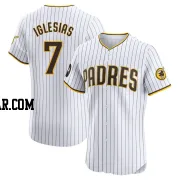Jose Iglesias Men's San Diego Padres White Elite Home Patch Jersey