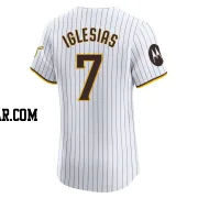 Jose Iglesias Men's San Diego Padres White Elite Home Patch Jersey