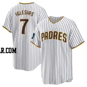 Jose Iglesias Men's San Diego Padres White Replica 2024 World Tour Seoul Series Home Jersey