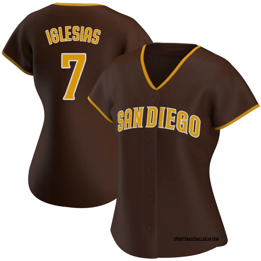 Jose Iglesias Women's San Diego Padres Brown Authentic Road Jersey