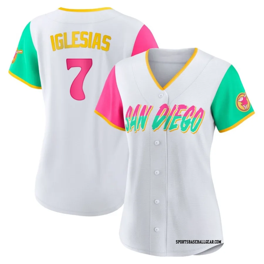 Jose Iglesias Women's San Diego Padres White Authentic 2022 City Connect Jersey