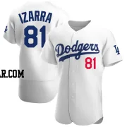 Jose Izarra Men's Los Angeles Dodgers White Authentic Home Jersey