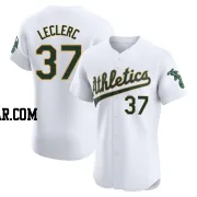 Jose Leclerc Men's Oakland Athletics White Elite Home Jersey