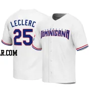 Jose Leclerc Youth Dominican Republic Baseball White Replica 2023 World Baseball Classic Jersey