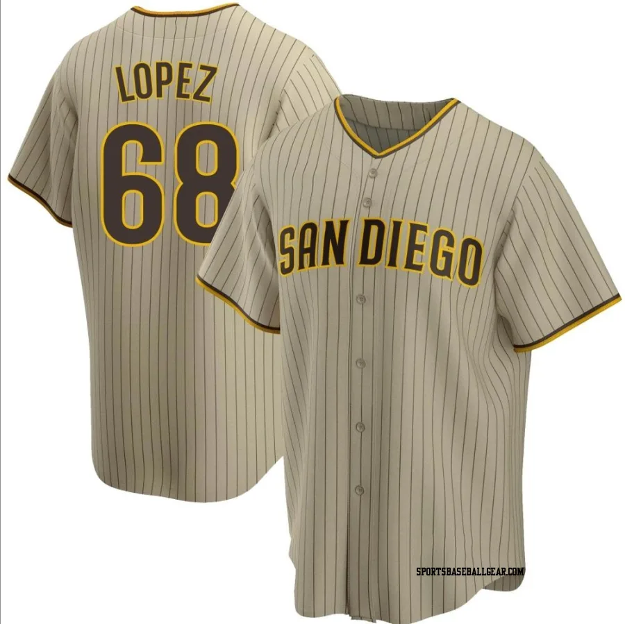Jose Lopez Youth San Diego Padres Sand/Brown Replica Alternate Jersey