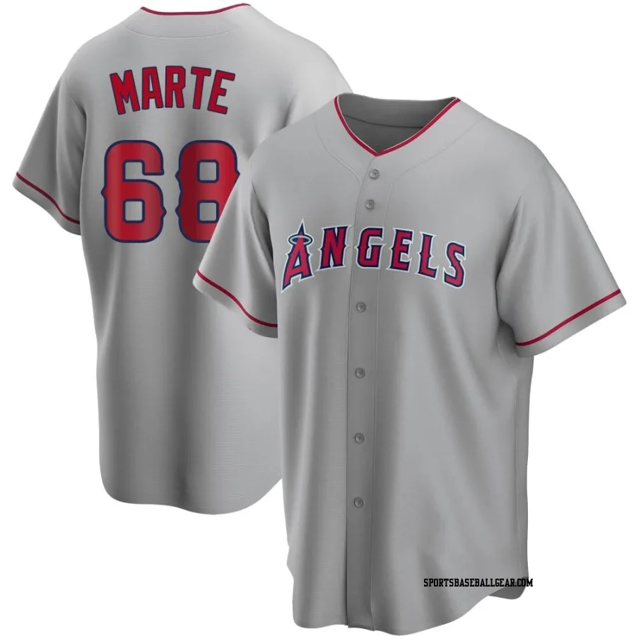Jose Marte Men's Los Angeles Angels Replica Silver Road Jersey